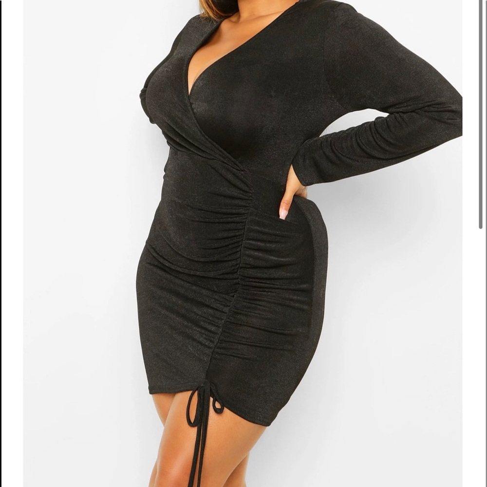 Wrap ruched dress